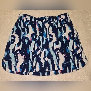 Slazenger Blue Pink White Abstract Golf Tennis Skirt Shorts Skort Sz Medium
